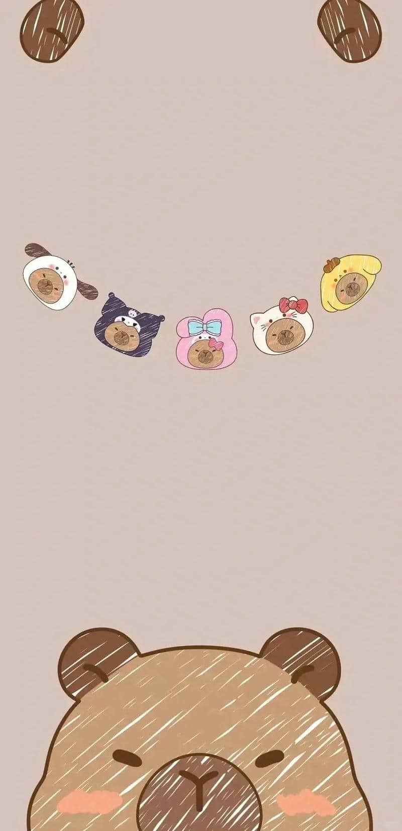 ảnh capybara hình nền đáng yêu