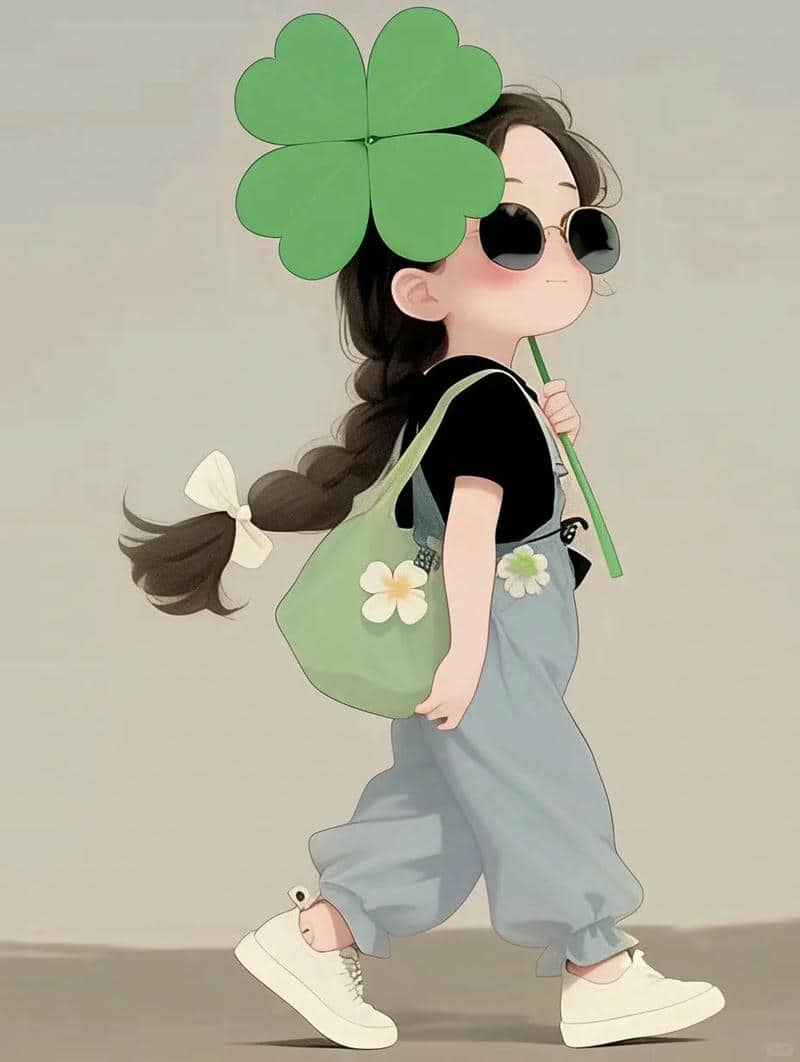 ảnh cỏ bốn lá cute