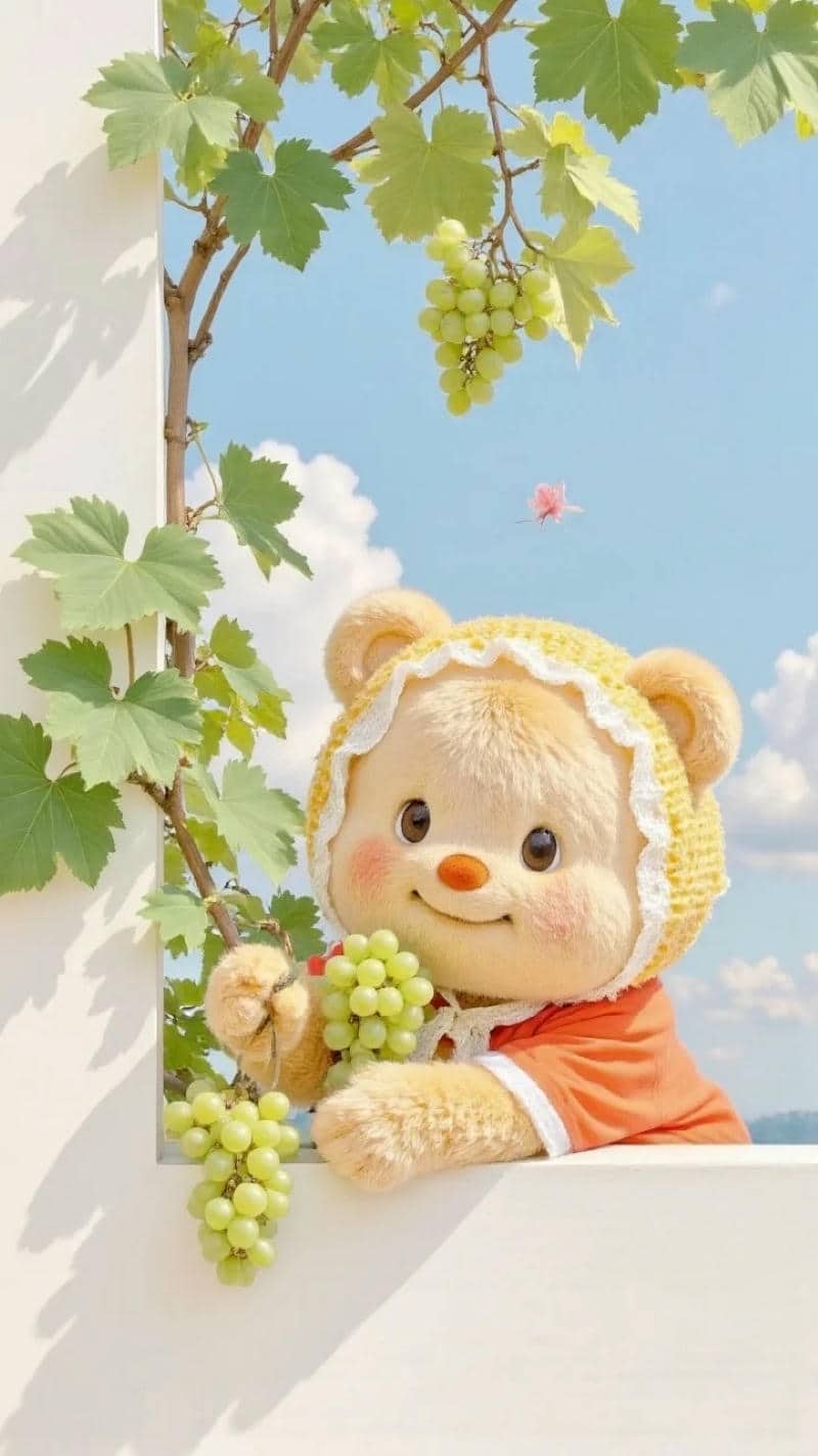 ảnh gấu cute làm hình nền