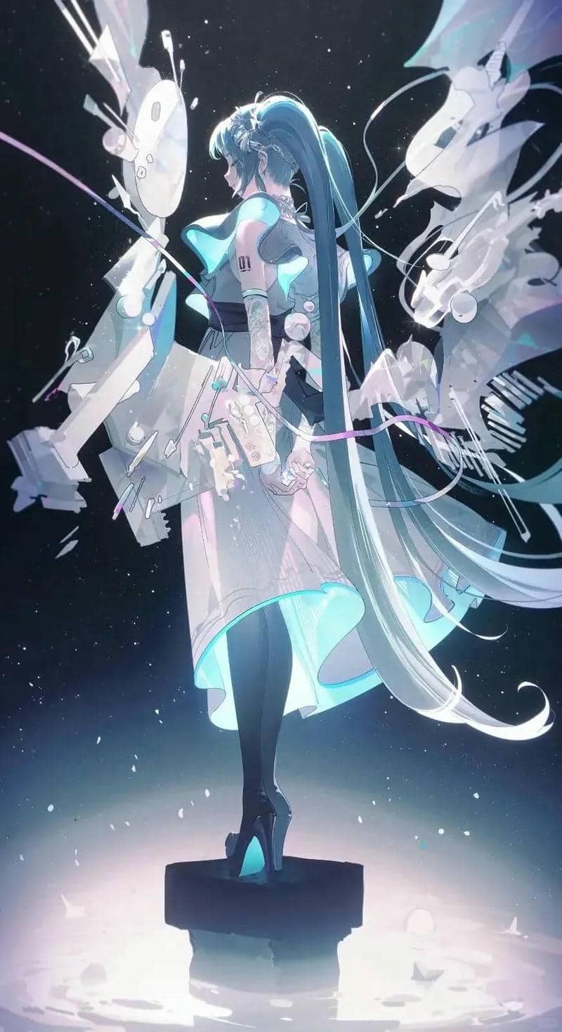 ảnh hình nền miku đáng yêu
