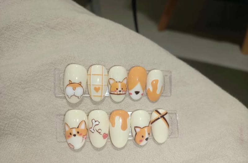 ảnh mẫu nail anime đáng yêu