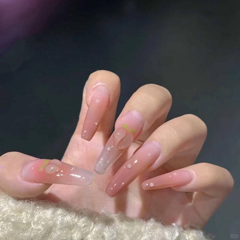 ảnh mẫu nail bánh bèo đơn giản