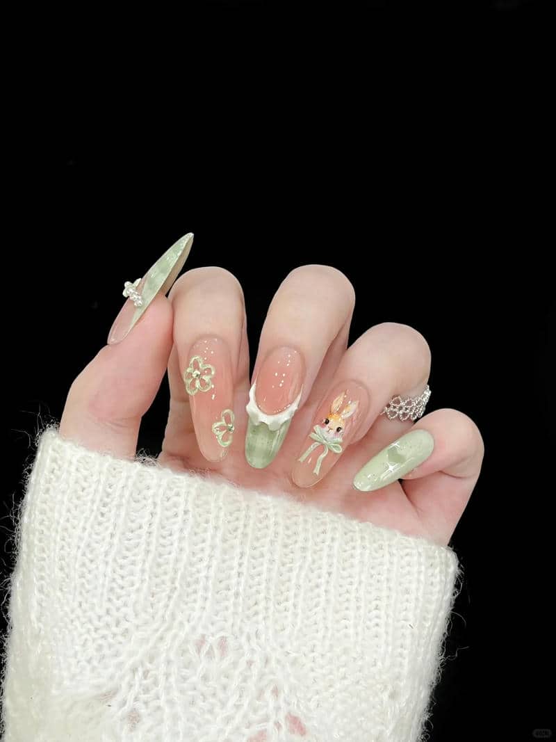 ảnh mẫu nail caro đẹp