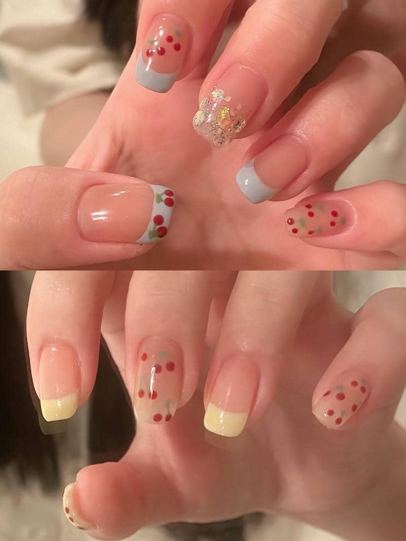 ảnh mẫu nail cô dâu hàn quốc