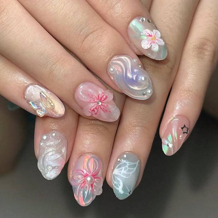 ảnh mẫu nail cute đi biển
