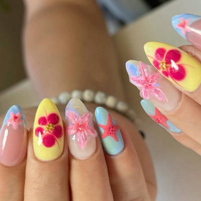 ảnh mẫu nail đắp bột đẹp