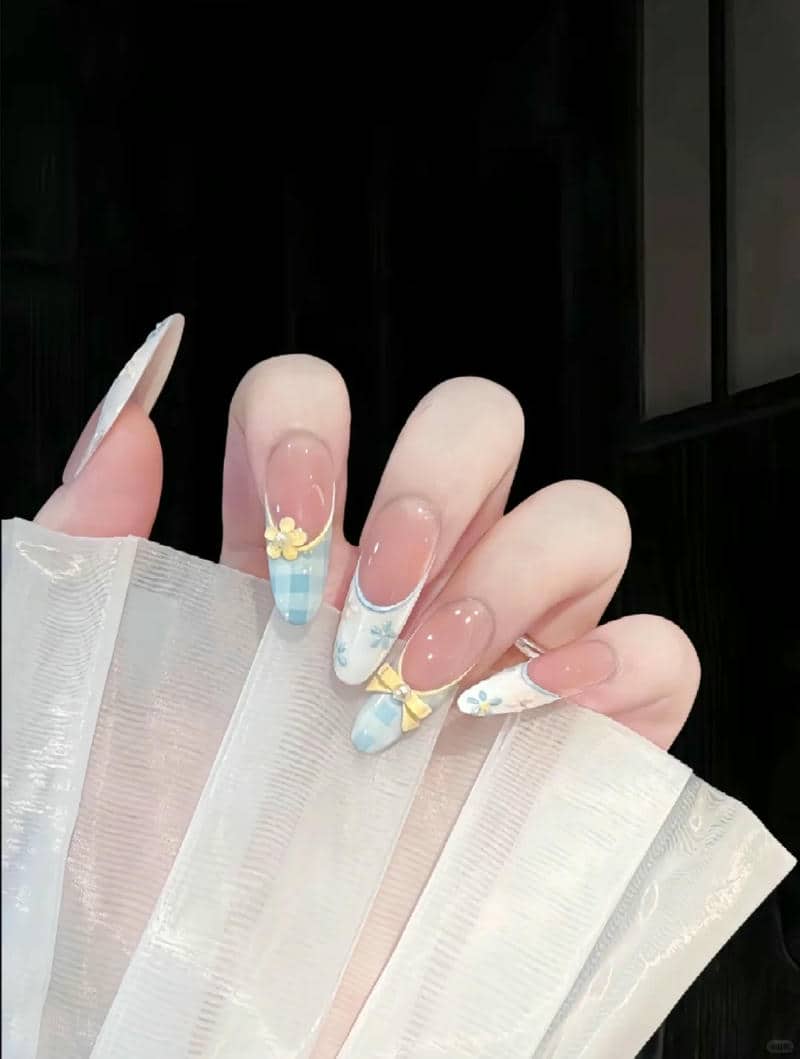 ảnh mẫu nail đẹp caro