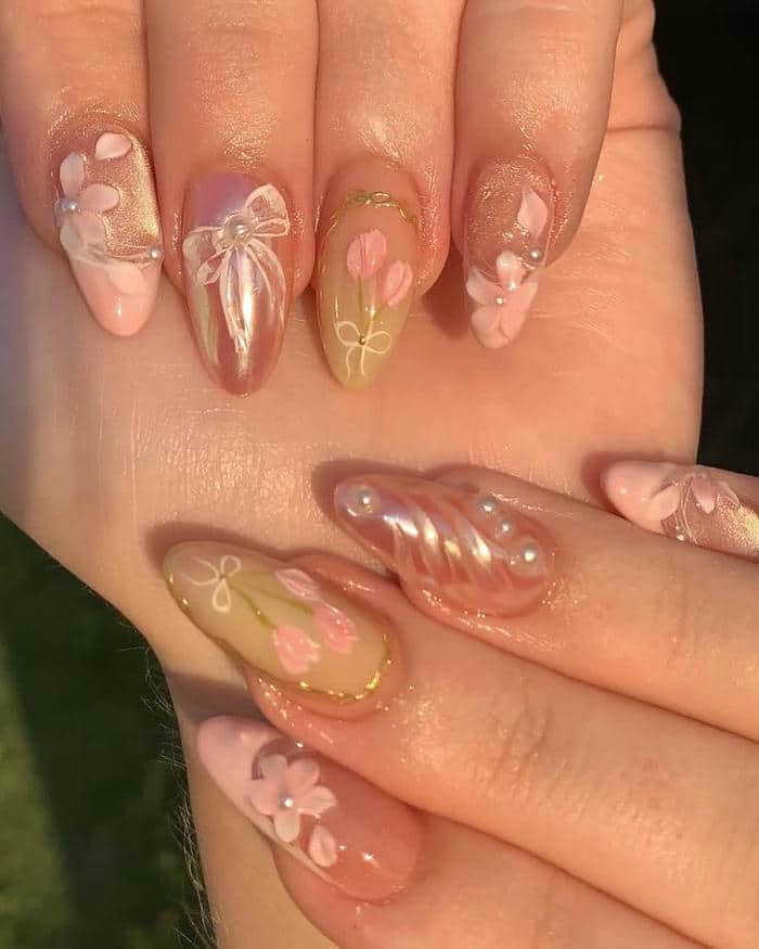 ảnh mẫu nail đi biển cute
