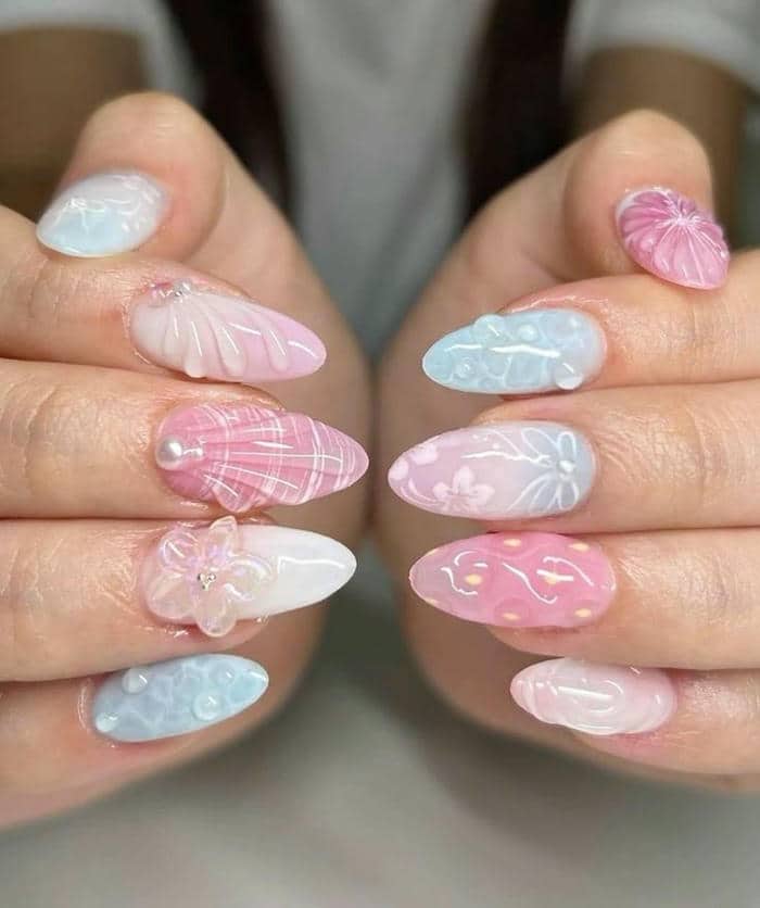 ảnh mẫu nail đi biển đơn giản