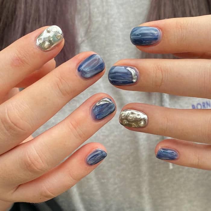 ảnh mẫu nail đơn giản cho móng ngắn