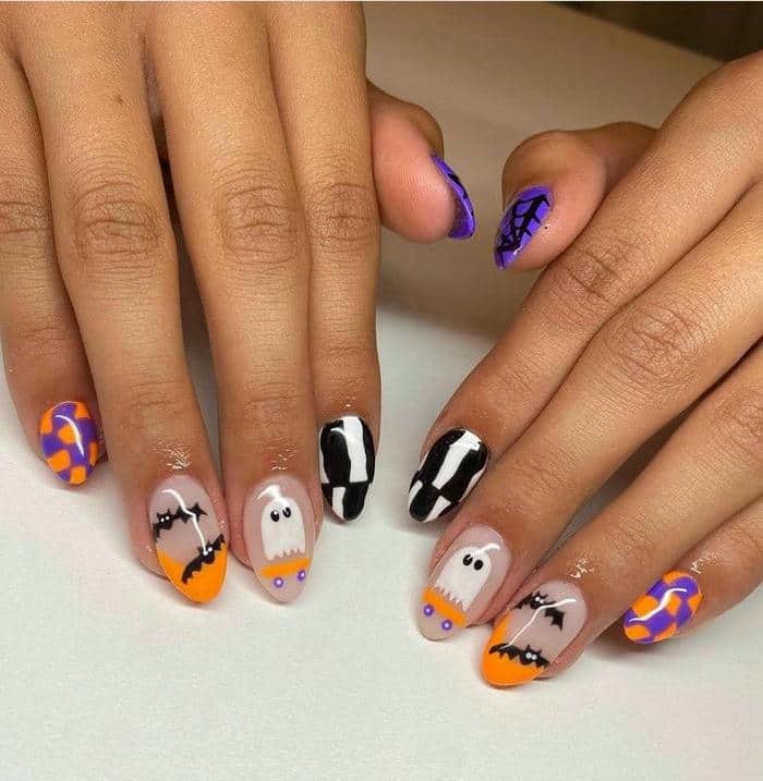 ảnh mẫu nail halloween cute