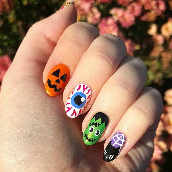 ảnh mẫu nail halloween dễ thương