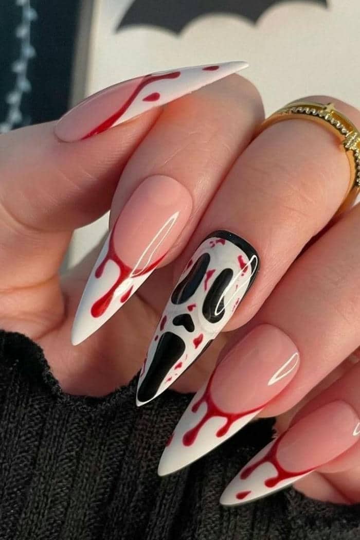 ảnh mẫu nail halloween đơn giản