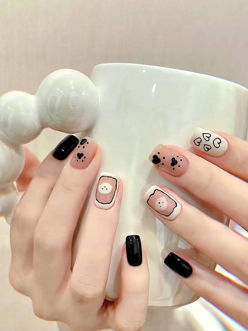 ảnh mẫu nail hàn quốc cute