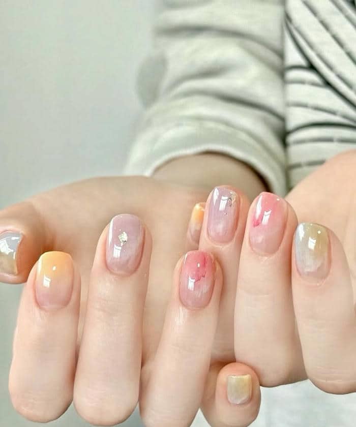 ảnh mẫu nail loang cồn