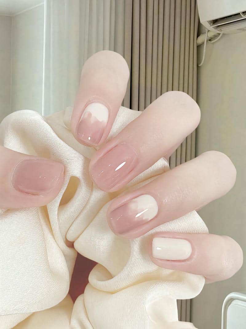 ảnh mẫu nail móng vuông ngắn