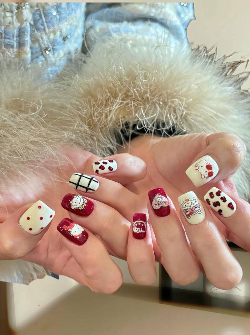 ảnh mẫu nail noel cute