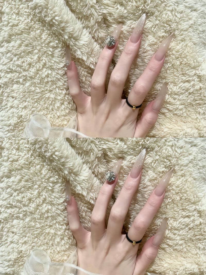 ảnh mẫu nail sơn thạch đơn giản