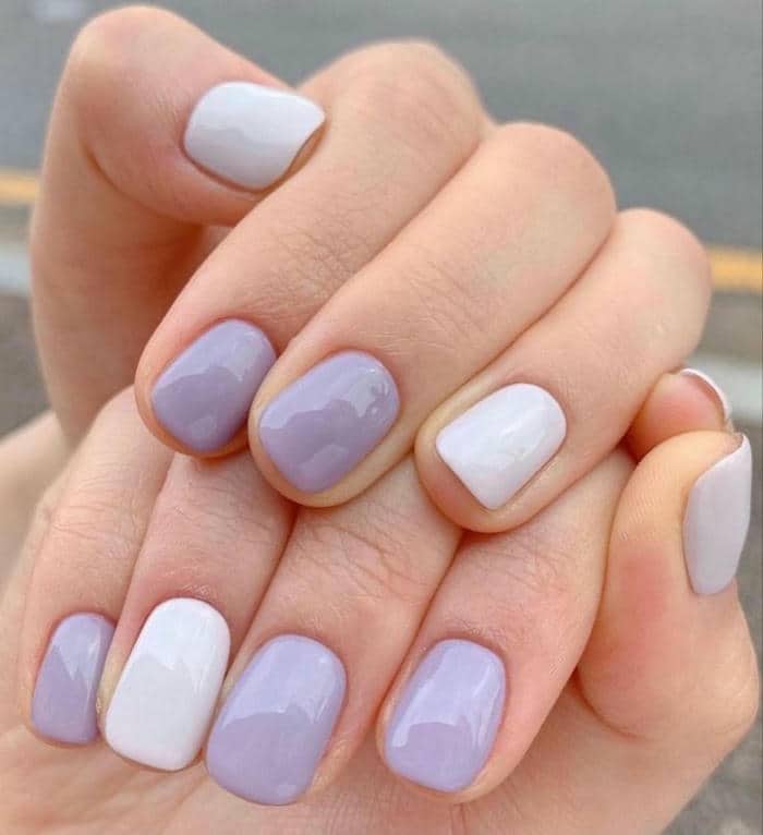 ảnh mẫu nail trơn xinh