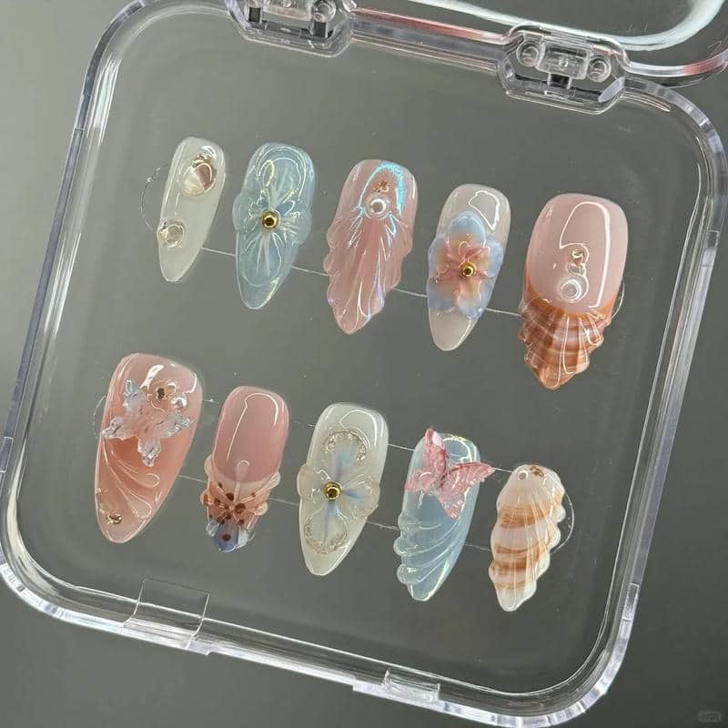 ảnh mẫu nail vỏ sò xinh
