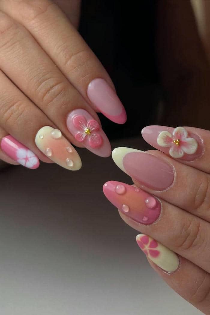 ảnh mẫu nail xinh mùa hè
