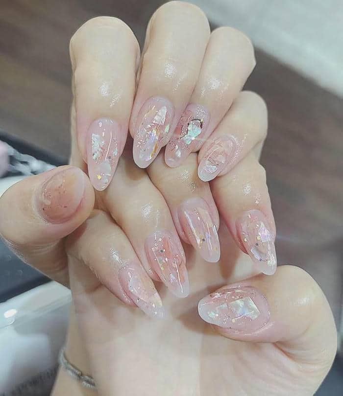 ảnh nail ẩn xà cừ