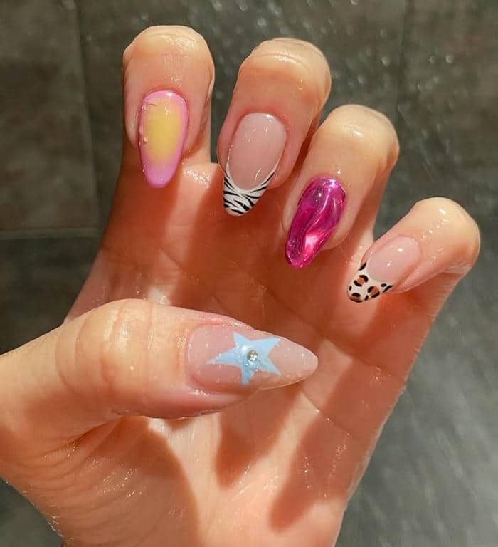 ảnh nail đắp bột cute