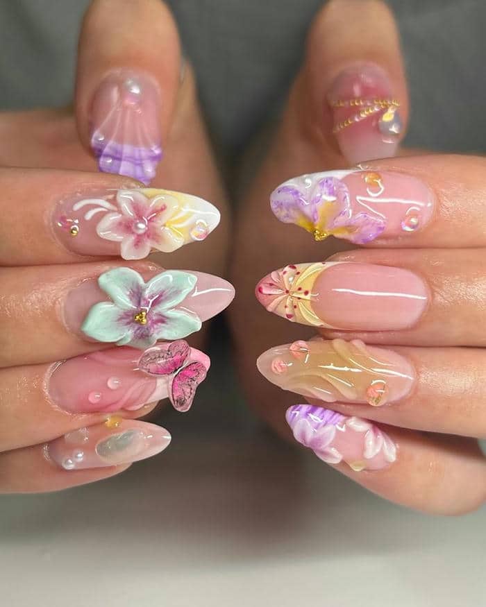 ảnh nail đẹp đi biển