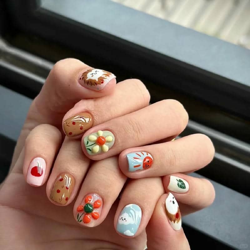 ảnh nail hài hước nhẹ nhàng