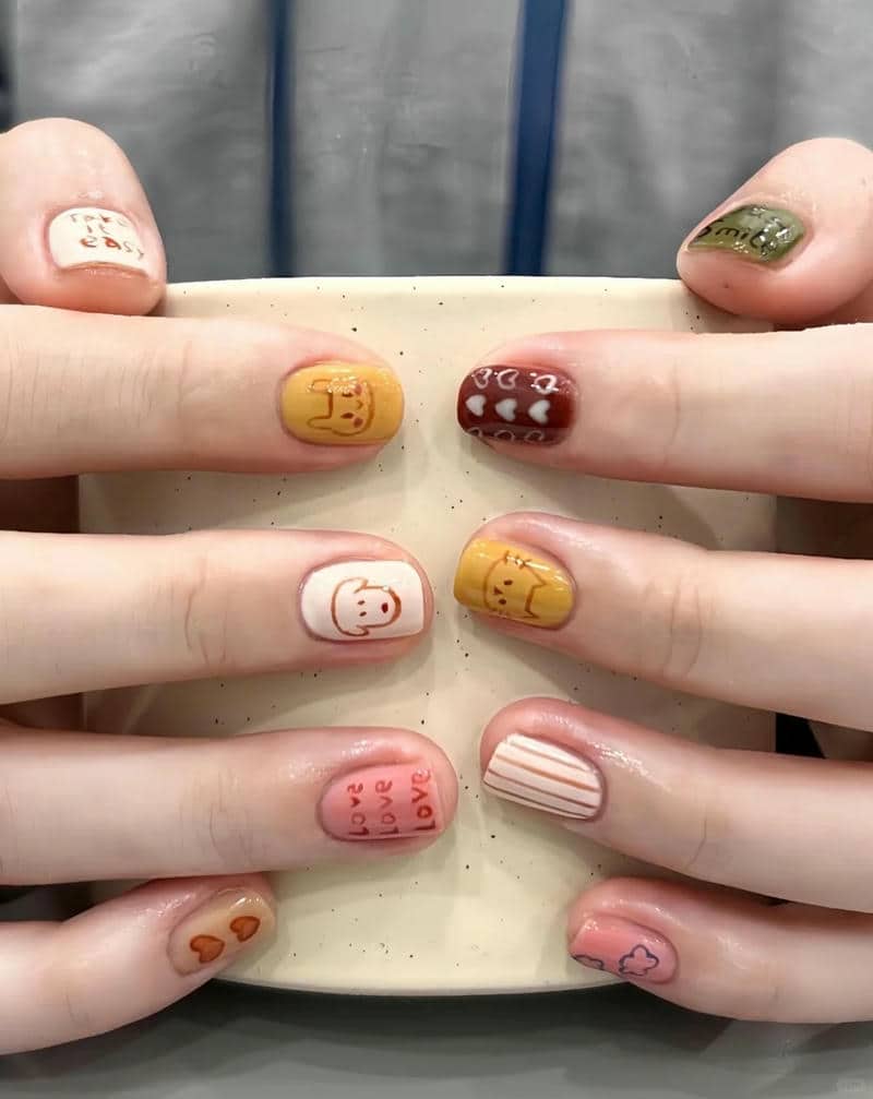 ảnh nail hài hướng dễ thương