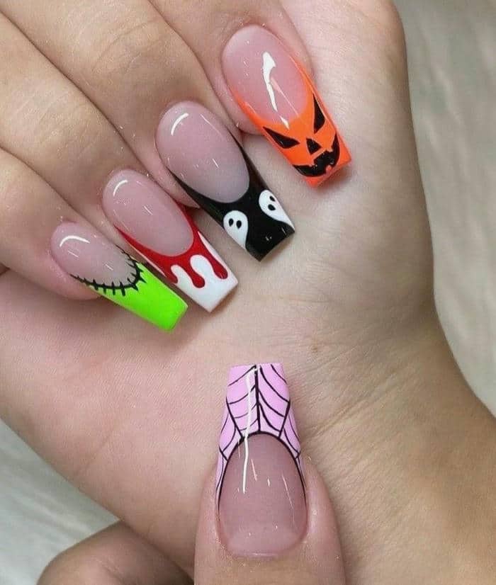 ảnh nail halloween đơn giản