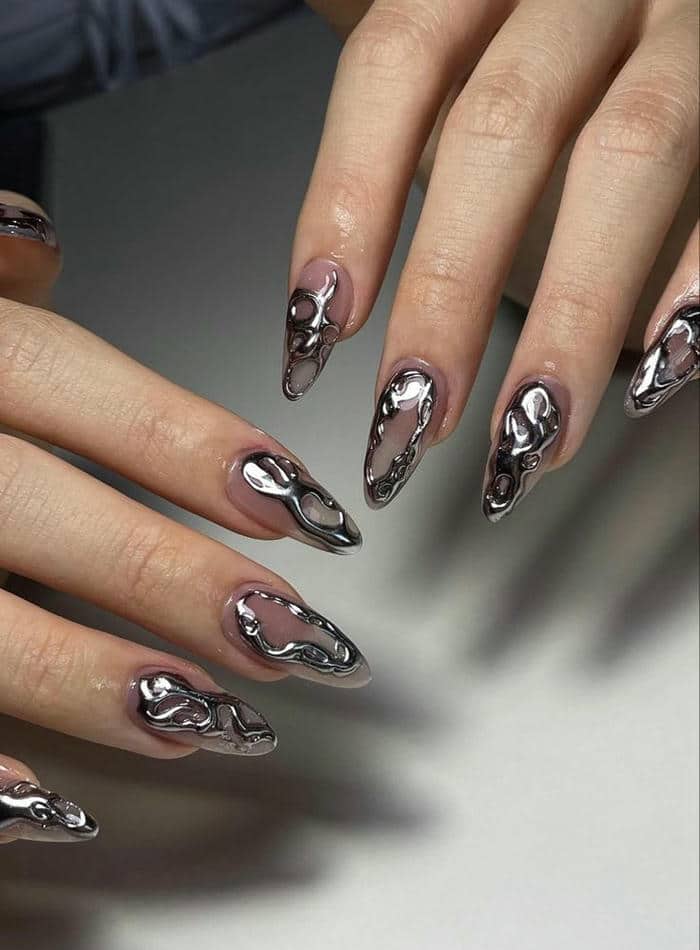 ảnh nail móng nhọn cá tính