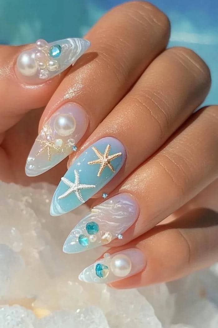 ảnh nail mùa hè đơn giản