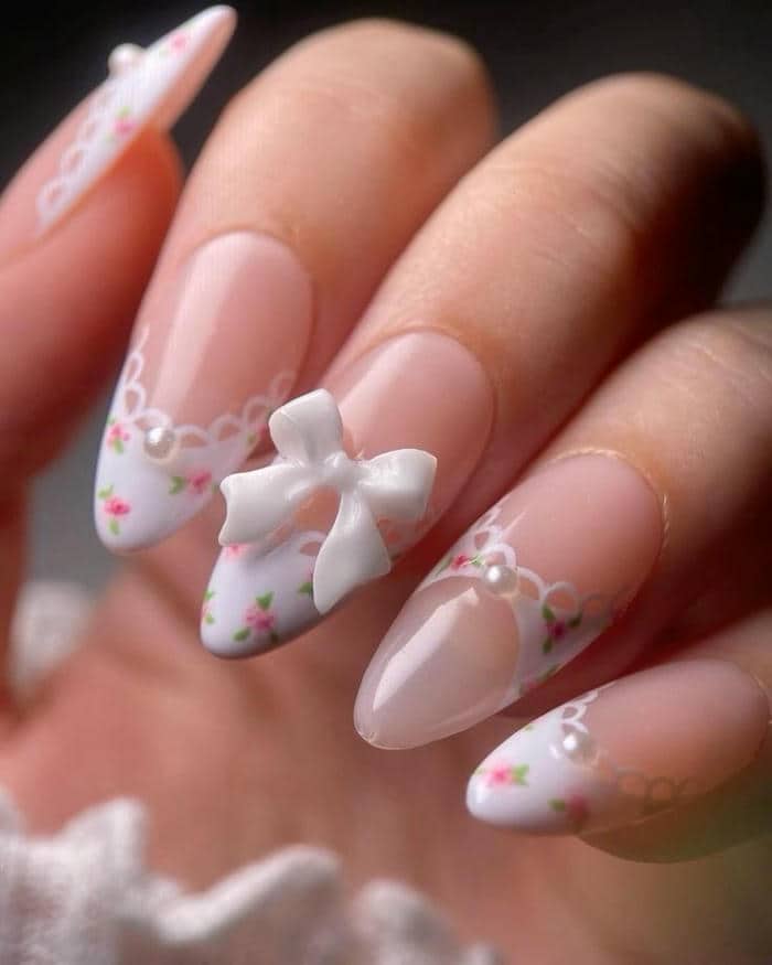 ảnh nail nơ đẹp