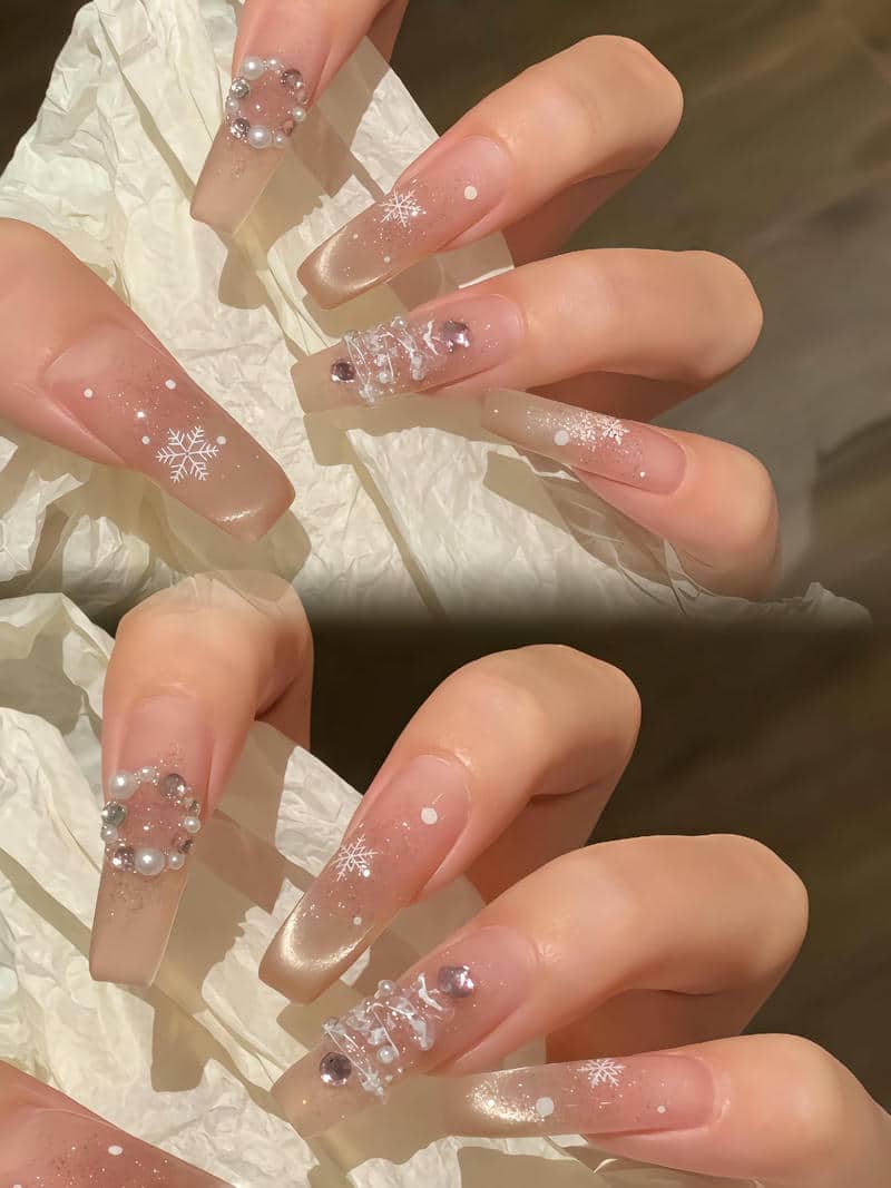 ảnh nail noel sang chảnh