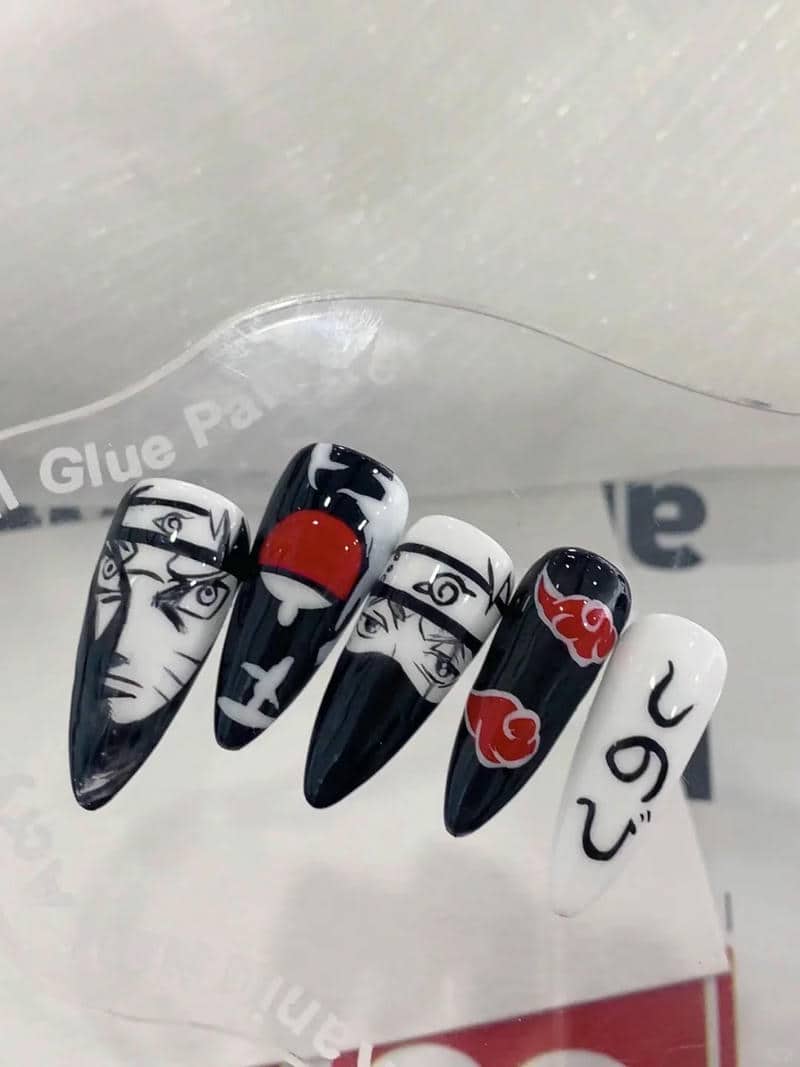 ảnh nail vẽ anime ngầu