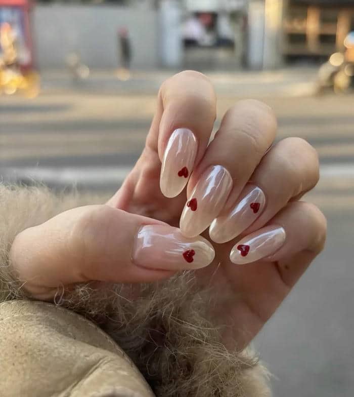 ảnh nail vẽ đơn giản nhẹ nhàng