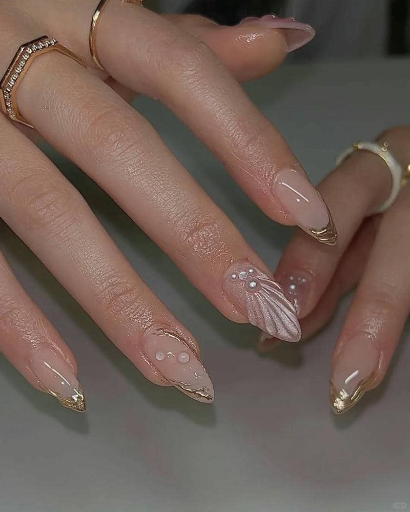 ảnh nail vỏ sò đẹp