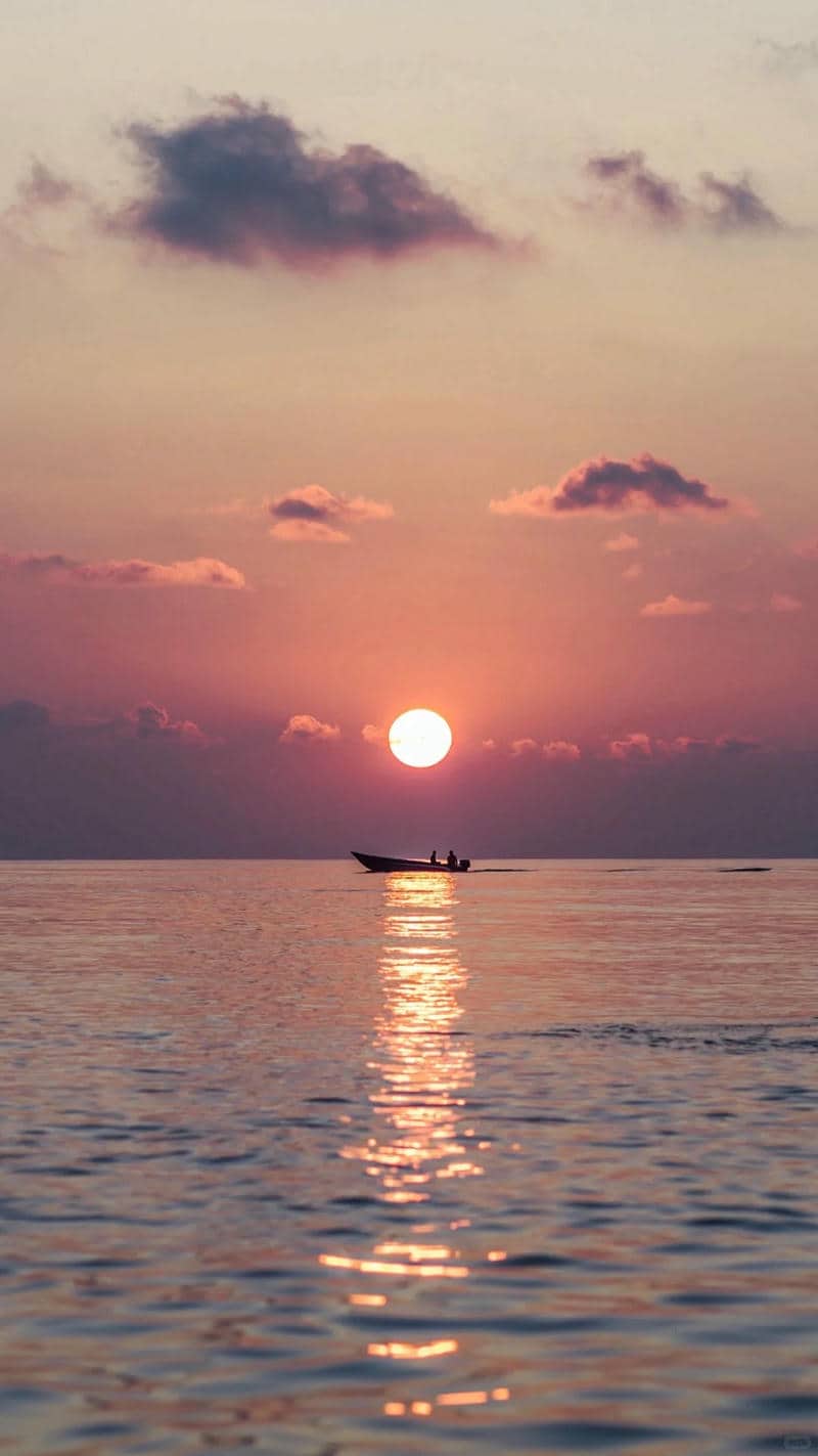 cảnh bình minh trên biển