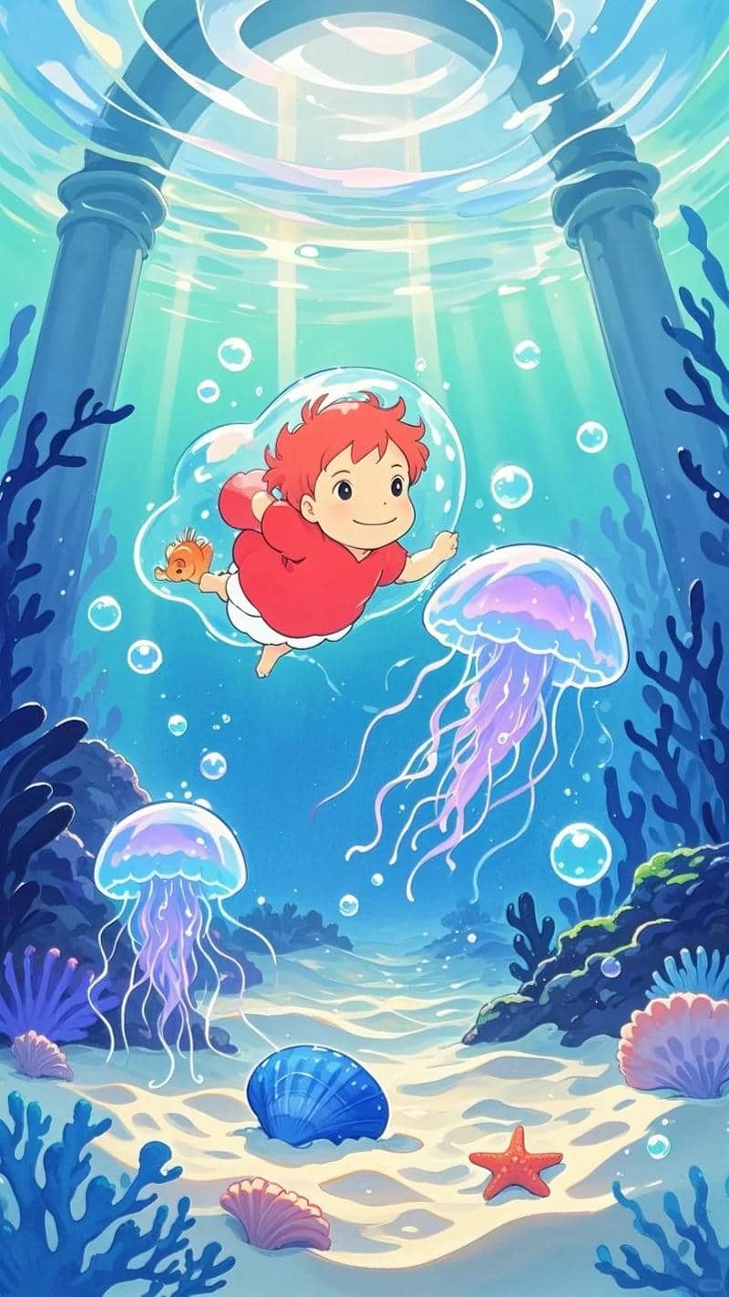 cô be người cá ponyo