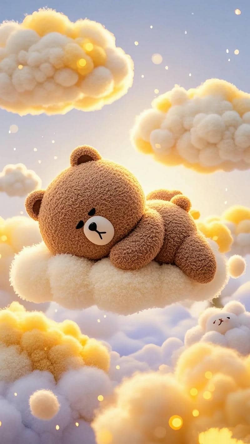 con gấu nâu cute