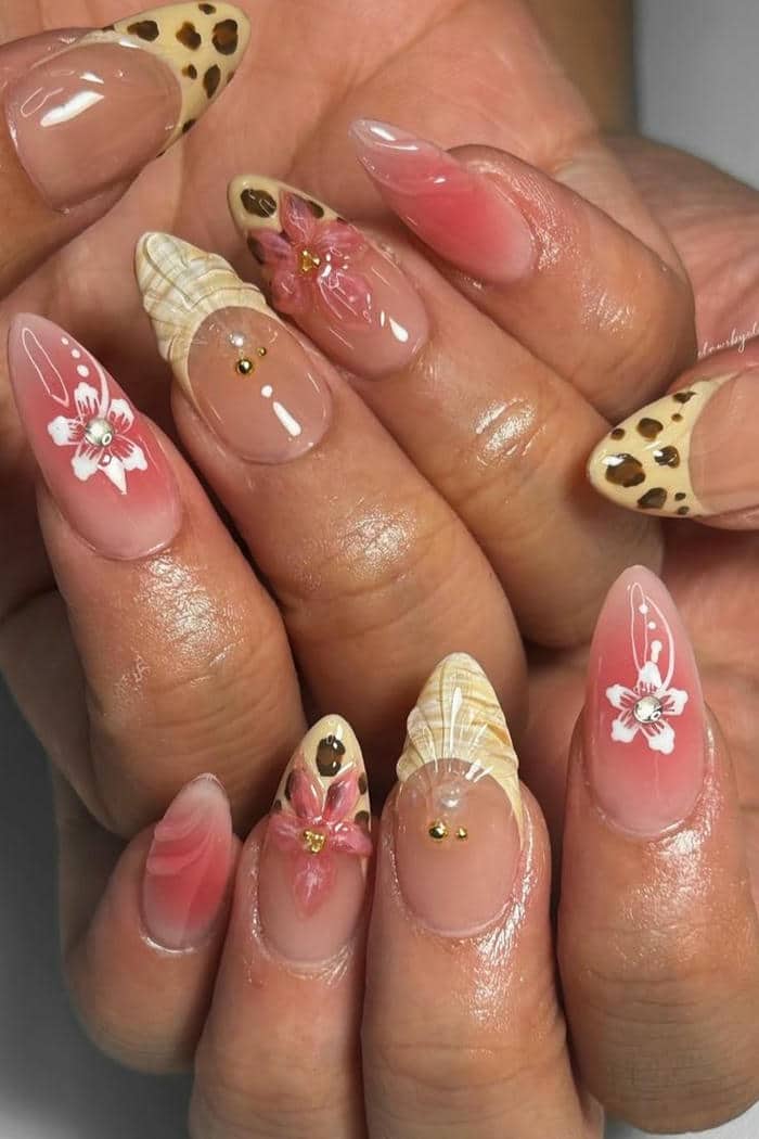đi biển nail cute
