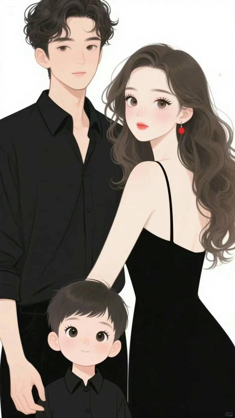 hình ảnh gia đình 3 người