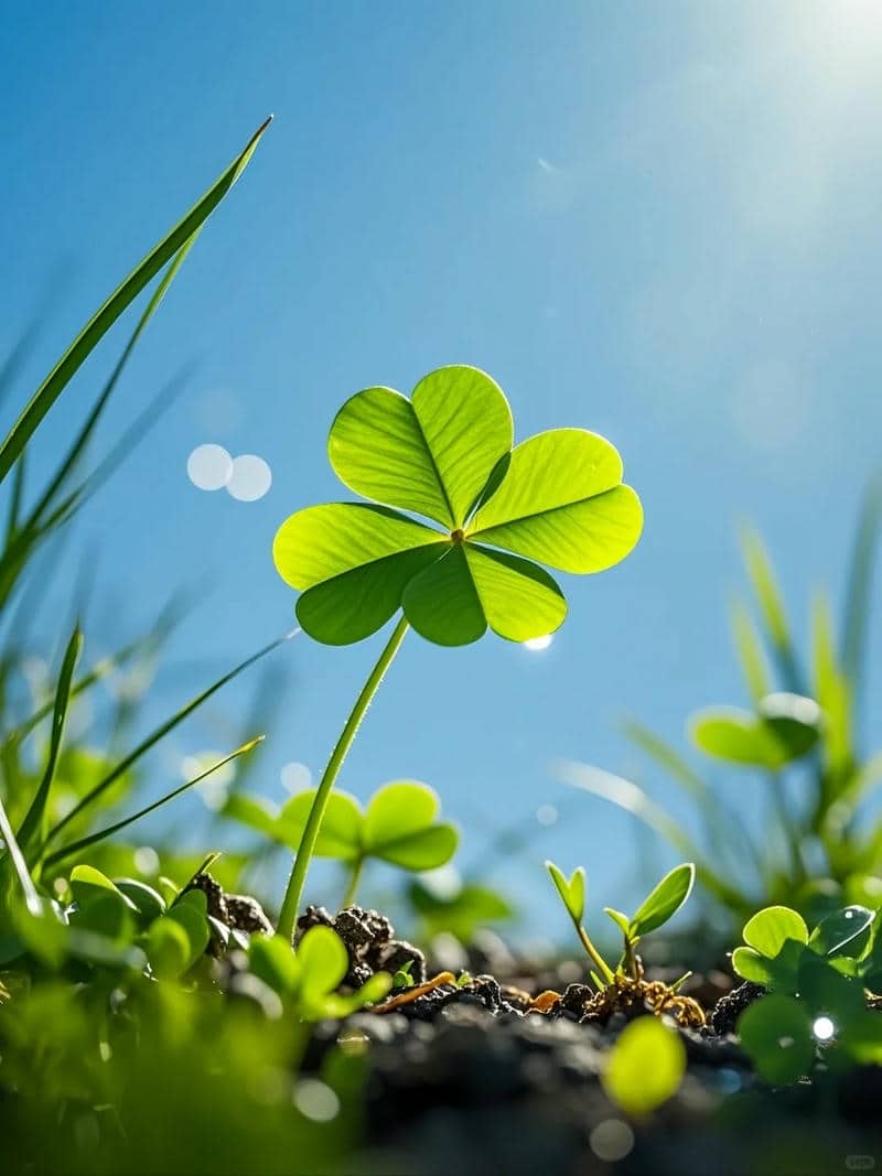 hình cỏ may mắn