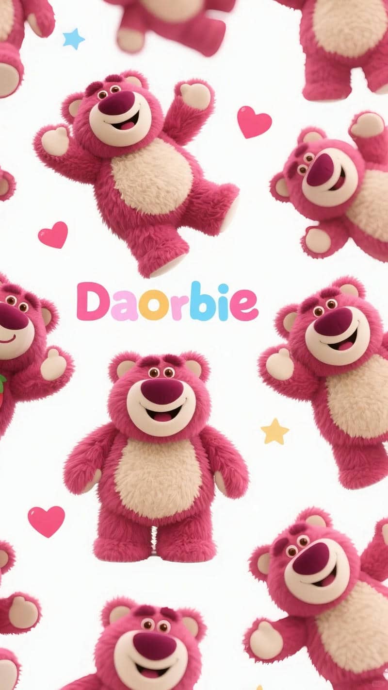 hình gấu dâu cute