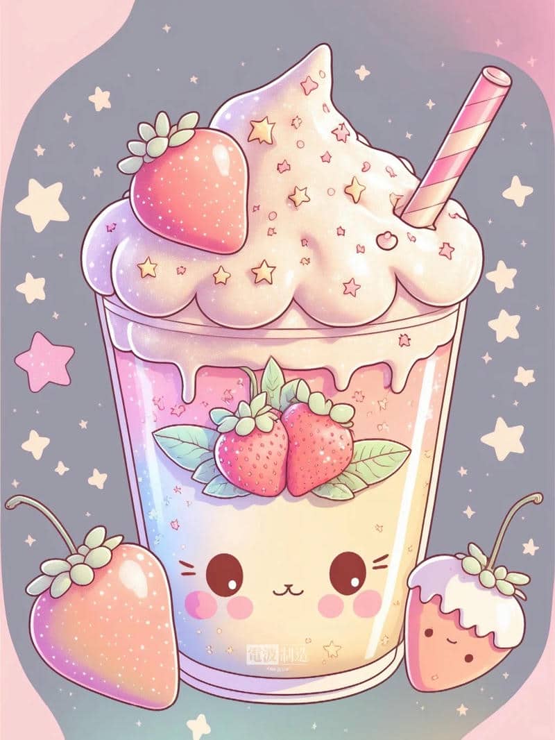 hình ly trà sữa cute