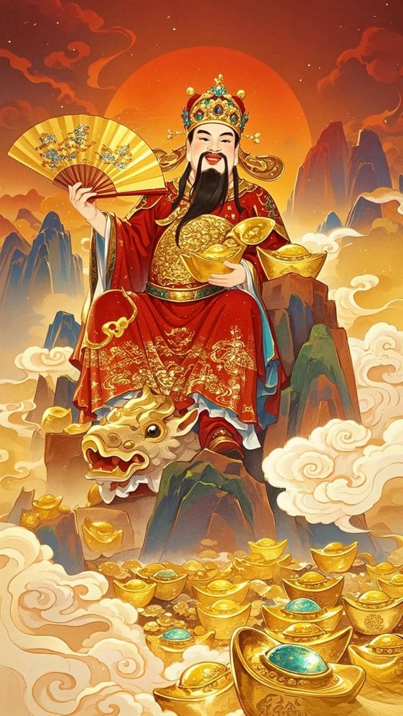 hình nền ảnh ông thần tài may mắn