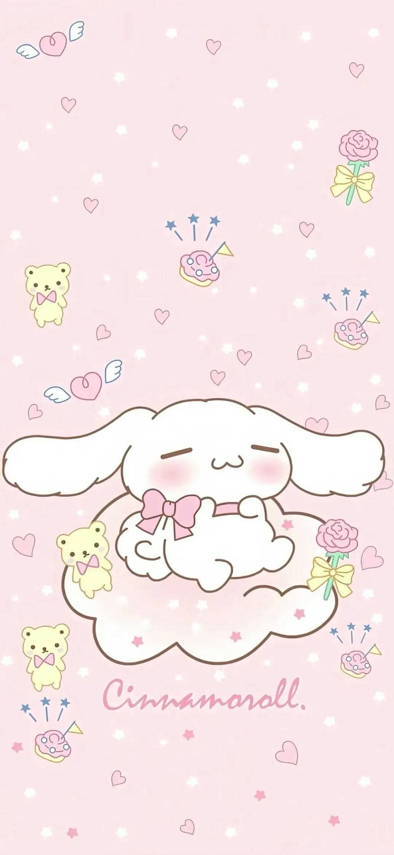 hình nền cinnamoroll màu hồng cute
