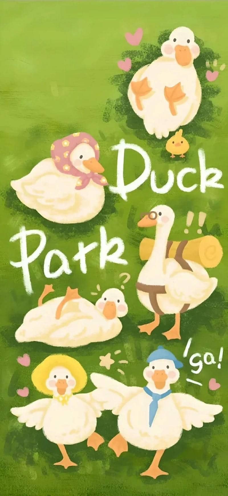 hình nền con vịt trắng cute