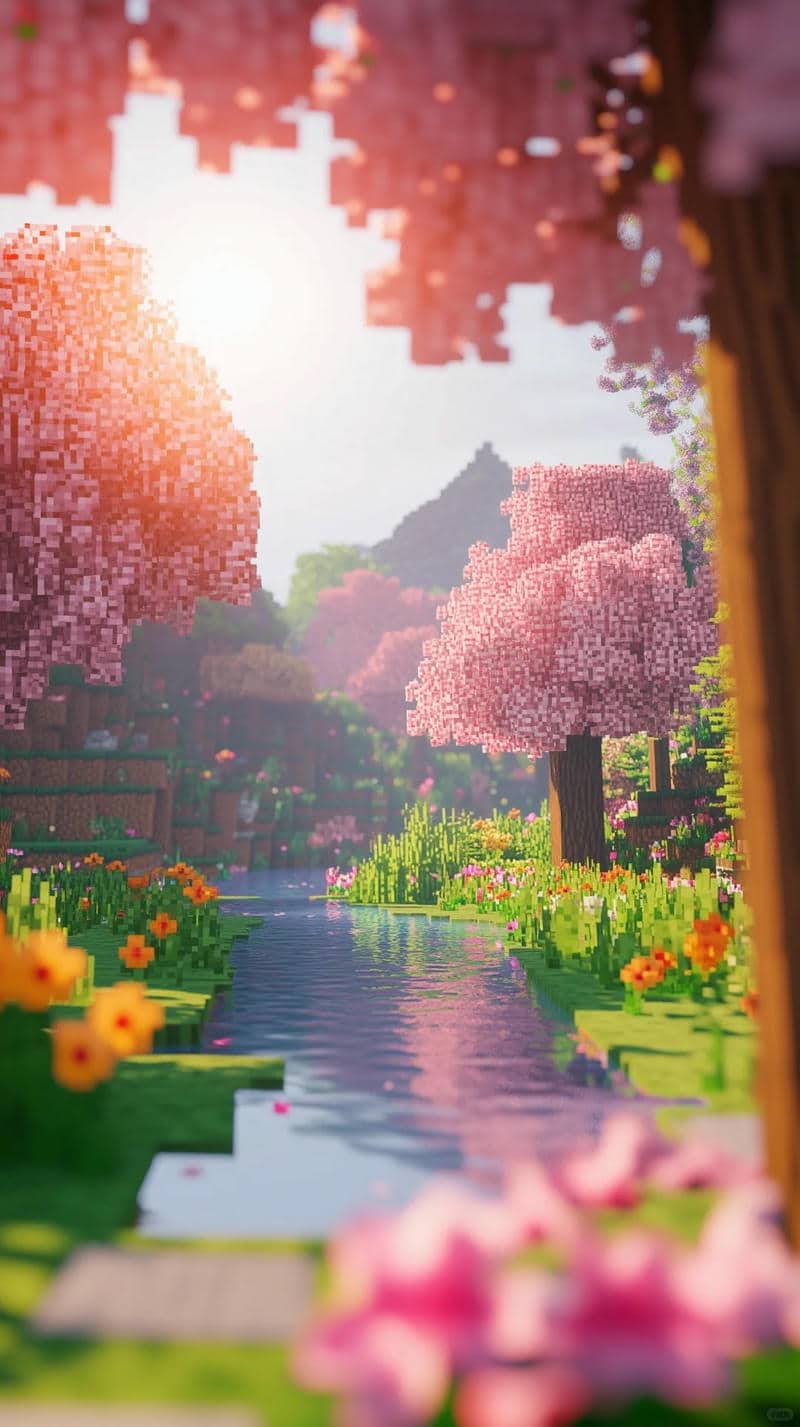 hình nền điện thoại ảnh minecraft chill